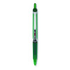 Precise V5Rt Rollerball Pen, Retractable, Extra-Fine 0.5 Mm, Green Ink, Green/Silver Barrel