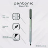 Pentonic Ballpoint Pen, Stick, Medium 1 Mm, Assorted Ink Colors, Charcoal Gray Barrel, 25/Pack