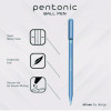 Pentonic Gel Pen, Stick, Fine 0.7 Mm, Blue Ink, Frosted Blue Barrel, 10/Pack