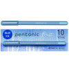 Pentonic Gel Pen, Stick, Fine 0.7 Mm, Blue Ink, Frosted Blue Barrel, 10/Pack