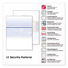 Standard Security Check, 11 Features, 8.5 X 11, Blue Marble Middle, 500/Ream