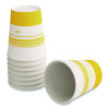 Paper Hot Cups, 8 Oz, White/Yellow, 500/Carton