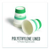 Paper Hot Cups, 10 Oz, White/Teal, 500/Carton