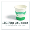 Paper Hot Cups, 10 Oz, White/Teal, 500/Carton