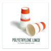 Paper Hot Cups, 16 Oz, White/Orange, 500/Carton