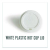 Plastic Hot Cup Lids, Fits 10 Oz To 16 Oz Hot Cups, White, 500/Carton