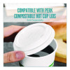 Eco-Id Compostable Paper Hot Cups, 12 Oz, White/Green, 500/Carton