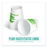 Eco-Id Compostable Paper Hot Cups, 10 Oz, White/Green, 500/Carton