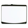 Tack/Write Dry Erase Marker Board, 25.5" x 17.5", Black/White Surface, Black Plastic Frame