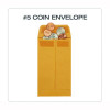 Redi-Seal Coin And Small Parts Envelope, #5, Square Flap, Redi-Seal Adhesive Closure, 3.13 x 5.25, Brown Kraft, 500/Box