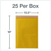 Kraft Bubble Mailers, Barrier Bubble Cushion, Redi-Seal Adhesive Closure, 10.5 x 15, Brown Kraft, 25/Pack