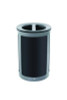 Enhance Series Waste Receptacle, Dual Top Hole, 23 Gal, Metal, Pearl Gray/Umbra Gray