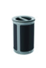 Enhance Series Waste Receptacle, Dual Top Hole, 23 Gal, Metal, Pearl Gray/Umbra Gray