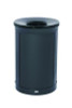 Enhance Series Waste Receptacle, 33 Gal, Metal, Jet Black Metallic