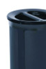 Enhance Series Waste Receptacle, Dual Top Hole, 23 Gal, Metal, Jet Black Metallic