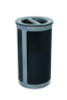 Enhance Series Waste Receptacle, Dual Top Hole, 33 Gal, Metal, Pearl Gray/Umbra Gray