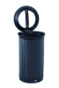 Enhance Series Waste Receptacle, Dual Top Hole, 33 Gal, Metal, Jet Black Metallic