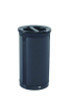 Enhance Series Waste Receptacle, Dual Top Hole, 33 Gal, Metal, Jet Black Metallic