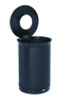 Enhance Series Waste Receptacle, 23 Gal, Metal, Jet Black Metallic