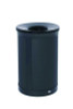 Enhance Series Waste Receptacle, 23 Gal, Metal, Jet Black Metallic