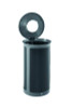 Enhance Series Waste Receptacle, 33 Gal, Metal, Pearl Gray/Umbra Gray