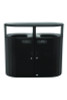 Resist Dual Stream Waste And Recycling Container, 66 Gal, Metal, Textured Black/Black Gloss