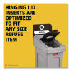 Slim Jim Recycling Station Kit, 1-Stream Landfill, 23 Gal, Plastic, Gray/Black