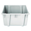 Palletote Box, 11.97 Gal, 1.6 Cu Ft, 15.5" x 19.5" x 13", Gray