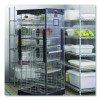 End Loader Rack For Food Boxes And Sheet Pans, 18 Rack, Plastic, 23.75" x 28.75" x 67.88", Black