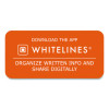 Whitelines Notebook, Quadrille Rule (5 Sq/In), Gray/Orange Cover, (70) 11 x 8.5 Sheets