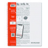 Whitelines Notebook, Quadrille Rule (5 Sq/In), Gray/Orange Cover, (70) 11 x 8.5 Sheets
