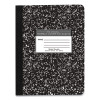 Marble Cover Composition Book, Wide/Legal Rule, Black Marble Cover, (50) 9.75 x 7.5 Sheets