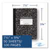 Marble Cover Composition Book, Wide/Legal Rule, Black Marble Cover, (50) 9.75 x 7.5 Sheets