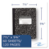 Marble Cover Composition Book, Wide/Legal Rule, Black Marble Cover, (60) 9.75 X 7.5 Sheets