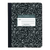 Marble Cover Composition Book, Wide/Legal Rule, Black Marble Cover, (60) 9.75 X 7.5 Sheets