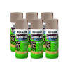 Camouflage Spray Paint, Flat Khaki, 12 Oz Aerosol Can, 6/Carton
