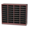 Wood/Fiberboard E-Z Stor Sorter, 36 Compartments, 40 X 11.75 X 32.5, Mahogany