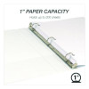 Economy Round Ring View Binders, 3 Rings, 1" Capacity, 11.5 x 8.5, White, 6/Carton