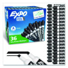 Low-Odor Dry-Erase Marker Value Pack, Broad Chisel Tip, Black, 36/Box