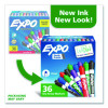 Low-Odor Dry-Erase Marker Value Pack, Broad Chisel Tip, Assorted Colors, 36/Box