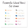 Col-Erase Pencil With Eraser, 0.7 Mm, 2B, Assorted Lead And Barrel Colors, 24/Pack