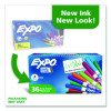 Low Odor Dry Erase Vibrant Color Markers, Fine Bullet Tip, Assorted Colors, 36/Pack