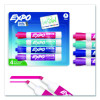 Low-Odor Dry Erase Marker, Broad Chisel Tip, Assorted Colors, 4/Pack