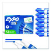 Low-Odor Dry-Erase Marker, Broad Chisel Tip, Blue, Dozen