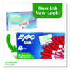 Low-Odor Dry-Erase Marker, Fine Bullet Tip, Red, Dozen