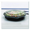 Creative Carryouts Octaview Hinged Lid Containers, 9.13 x 9.55 x 2.38, Black/Clear, Plastic, 100/Carton