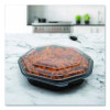 Creative Carryouts Octaview Hinged Lid Containers, 9.13 x 9.55 x 2.38, Black/Clear, Plastic, 100/Carton