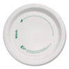 Compostable Paper Dinnerware, Proplanet Seal, Plate, 6" Dia, White, 1,000/Carton