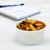 Double Poly Paper Food Container, 6 Oz, 3.83" Diameter x 1.99" h, White, 1,000/Carton