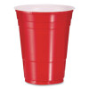 Solo Party Plastic Cold Drink Cups, 16 Oz, Red, 24/Pack, 25 Packs/Carton
